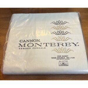 Vintage Cannon Monterey Bed Sheet Full Double Flat 100% Cotton New